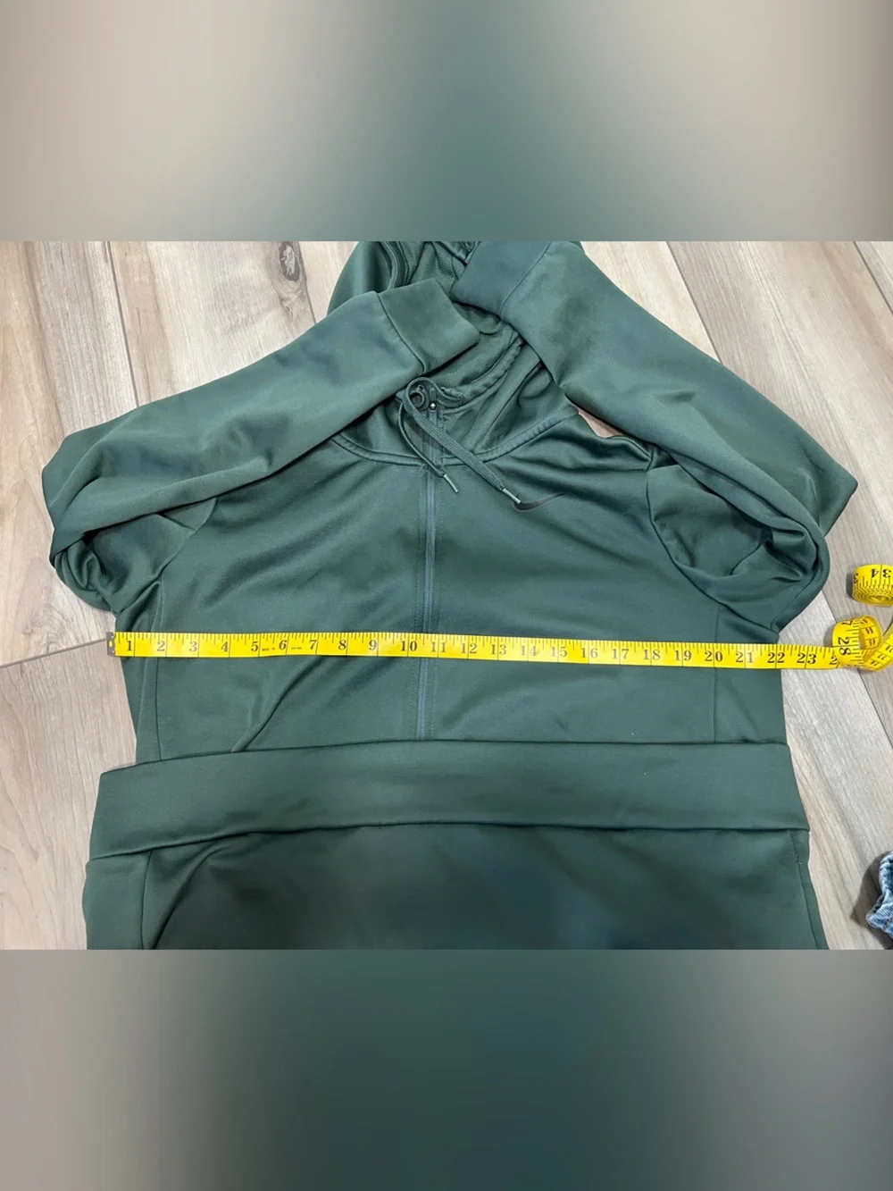 Nike Dri Fit Dark Green Full-Zip Hoodie Large EUC